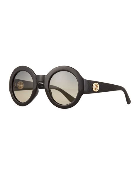 gucci 52mm modified round sunglasses|Gucci round gradient sunglasses.